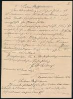 cca 1837-1847 Széchenyi István gróf néhány levelének korabeli kézzel írt másolatai német nyelven
