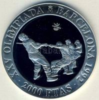 Spanyolország 1992. 2000P Ag "Olimpia-kötélhúzás" T:PP Tanúsítvánnyal!