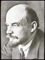 Lenin ábrázolások, különböző időpontokban készült felvételek, Fekete György (1904-1990) budapesti fényképész gyűjtéséből, ismeretlen képi forrásokról, 8 db NEGATÍV, köztük egy a halottas ágyán készült róla, 4,8x6,8 cm és 5,2x4 cm között