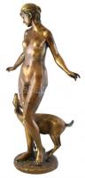 Ismeretlen szobrász: Diana.
Patinázott bronz. m:80cm