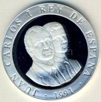 Spanyolország 1991. 2000P Ag "Olimpia-bowling" T:PP Tanúsítvánnyal!