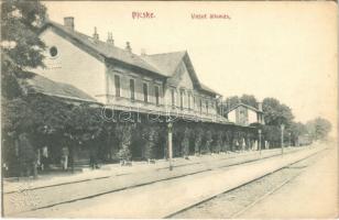 1914 Bicske, vasútállomás. Balázs Sándor kiadása (EK)