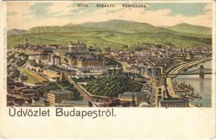 1901 Budapest I. Buda, Királyi várpalota. litho