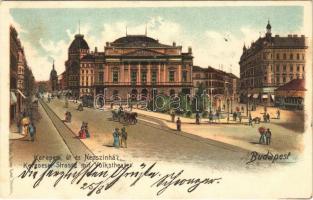 1902 Budapest VIII. Kerepesi út, Népszínház. Gustav Ertel litho