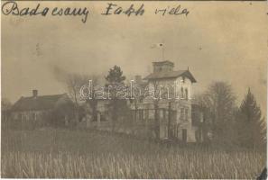 1914 Badacsony, Fack Villa. photo (vágott / cut)