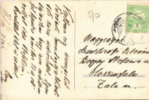 1914 Badacsony, Fack Villa. photo (vágott / cut)