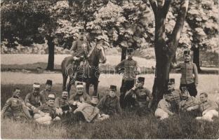 Osztrák-magyar katonák csoportja / Austro-Hungarian K.u.K. military, group of soldiers. photo (EK)