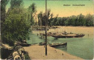 1912 Balaton, halászhajók (EK)