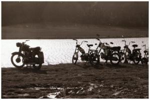 cca 1975 Motorkerékpárok, 5 db vintage NEGATÍV, 24x36 mm