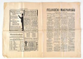 1907 A Felvidéki Magyarság a Szécsány-Ruttkai Függetlenségi és 48-as párt lapjának II. évf, 3 . száma selyemre nyomtatva. 4p. Hibátlan állapotban 32x46 cm