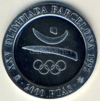 Spanyolország 1990. 2000P Ag "Olimpia-Szimbólum" T:PP