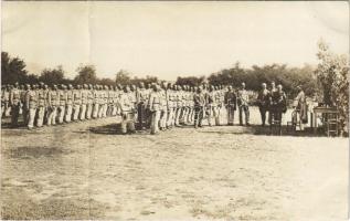 1916 Feldmesse / Osztrák-magyar katonák tábori misén / WWI Austro-Hungarian K.u.K. military, field mass with priest. photo (fa)
