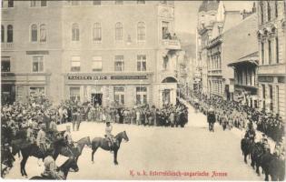 1914 Sarajevo, K.u.K. österreichisch-ungarische Armee, Austrijsko Bosanska Bank / WWI Austro-Hungarian K.u.K. Army, shop of Racher & Babic, Austro-Bosnian bank (EK)