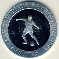 Spanyolország 1990. 2000P Ag "Olimpia-Labdarúgás" T:PP