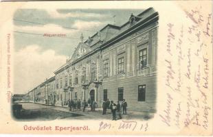 1901 Eperjes, Presov; Magyar utca. Divald / street