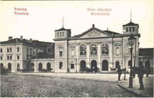 Pozsony, Pressburg, Bratislava; Állami pályaudvar, vasútállomás / railway station