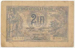 Románia 1920. 2L T:III- Romania 1920. 2 Lei C:VG Krause P#27