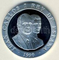 Spanyolország 1990. 2000P Ag "Olimpia-futás" T:PP Tanúsítvánnyal!