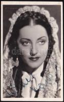 Lukács Margit (1914-2002) színésznő saját kezű aláírással ellátott fotólap