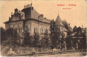 1909 Budapest XII. Svábhegy, Nagyszálloda, Gyógyszertár, fogaskerekű vasút sínek. Kohn és Grünhut 896. (b)
