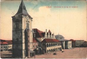 1916 Lőcse, Levoca; Városháza, Evangélikus templom / town hall, Lutheran church (EK)