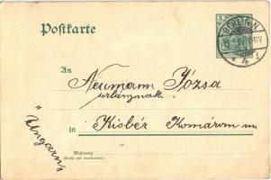 1907 Korcsolyázó hölgyek, téli sport. Bélyegekből kivágott és összeragasztott képeslap / Ice skating...