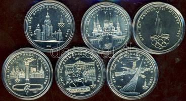 Szovjetunió 1977-80. 1R 6klf db "Olimpia" sor szettben T:1 Díszdobozban, tanúsítvánnyal!