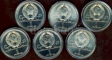 Szovjetunió 1977-80. 1R 6klf db "Olimpia" sor szettben T:1 Díszdobozban, tanúsítvánnyal!