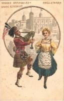 Danses Nationales. Danse Ecossaise. Angleterre / Scottish national dance, folklore. litho s: Tower (fl)