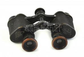 cca 1910 Goerz Wien und Pozsony Heli Trieder 6x katonai távcső eredeti tokjában