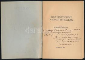 1936 Barabás István: Igaz keresztény magyar hitvallás. Mai Füzetek 2. Bp., 1936.,(Iván László), 19+1...
