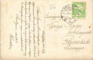 1915 Királyhida, Bruckújfalu, Bruckneudorf; katonák csoportképe gépfegyverekkel / K.u.k. military, s...