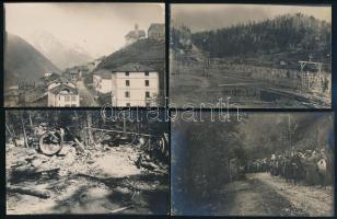 cca 1914-1916 6 db I. vh katonai fotólap, benne leporelló is a frontról / Wolrd War I. photos