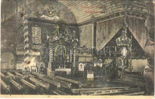 1911 Késmárk, Kezmarok; Fatemplom belső / wooden church interior (EK)