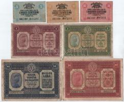 Olaszország / Velence / Osztrák-magyar megszállás 1918. 5c + 10c + 50c + 1L + 2L + 10L + 20L T:II-,I...