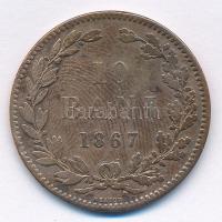 Románia 1867. 10b Cu "Heaton" T:3
Romania 1867. 10 Bani Cu "Heaton" C:F
Krause...