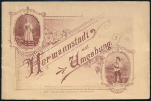 cca 1880 Hermannstadt / Nagyszeben / Sibiu, Erdély képes leporelló