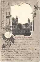 1904 Újverbász, Novi Vrbas (Verbász, Vrbas); evangélikus és református templom / Lutheran and Calvinist churches. Art Nouveau, floral
