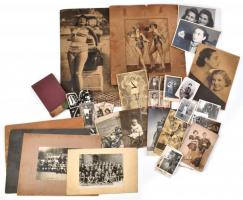 ccac 1920-1940 Vegyes fotó tétel, táncosok, portrék, közte sérültek, vegyes méretben