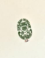 Zsolnay virágmintás süteményes tányér készlet, 6 db, kézzel festett, jelzett, apró kopásnyomokkal, n...