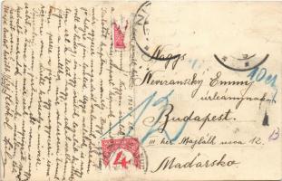 1929 Nyitra, Nitra; Vártemplom, utca, lovaskocsi, csikó / castle church, street, horse cart. Foto Ra...