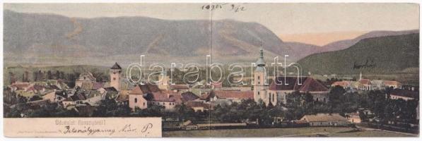 1905 Rozsnyó, Roznava; kórház. Sajó Vidék kiadása, két-részes kihajtható panorámalap / hospital. 2-tiled folding panoramacard (Rb)