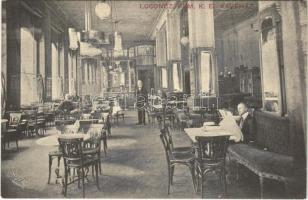 Losonc, Lucenec; F.M.K.E. (Felvidéki Magyar Közművelődési Egyesület) kávéház belső. Gerőffy Imre fényképész kiadása / cafe interior