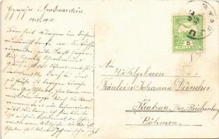 1915 Gyapju, Gepiu (Nagyvárad, Oradea); utca, templom / street, church. photo (Rb)