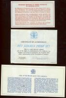 Jamaica 1977. 1c, 5c, 10c, 20c, 25c, 50c, 1$, 5$ Ag, 10$ Ag összesen 9klf db, exkluzív szettben T:PP...