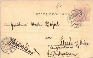 1898 (Vorläufer) Nagyszeben, Hermannstadt, Sibiu; Nagy tér, Természettudományi múzeum, Római császár...