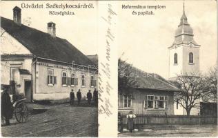 1911 Székelykocsárd, Kocsárd, Lunca Muresului; községháza, református templom és paplak / town hall, Calvinist church and rectory