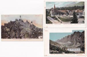 Tátra, Magas-Tátra, Vysoké Tatry; - 3 db megíratlan régi képeslap (2 Feitzinger Ede és 1 Franz Pietschmann) / 3 pre-1945 unused postcards