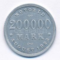 Németország / Weimari Köztársaság / Hamburg 1923J 200.000M Al szükségpénz T:1- Germany / Weimar Republic / Hamburg 1923J 200.000 Mark Al necessity coin C:AU
