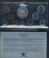 Franciaország 1980. 1c, 5c, 10c, 20c, 1/2Fr, 1Fr, 2Fr, 5Fr, 10Fr, 50Fr Ag összesen 10 klf db exkluzí...